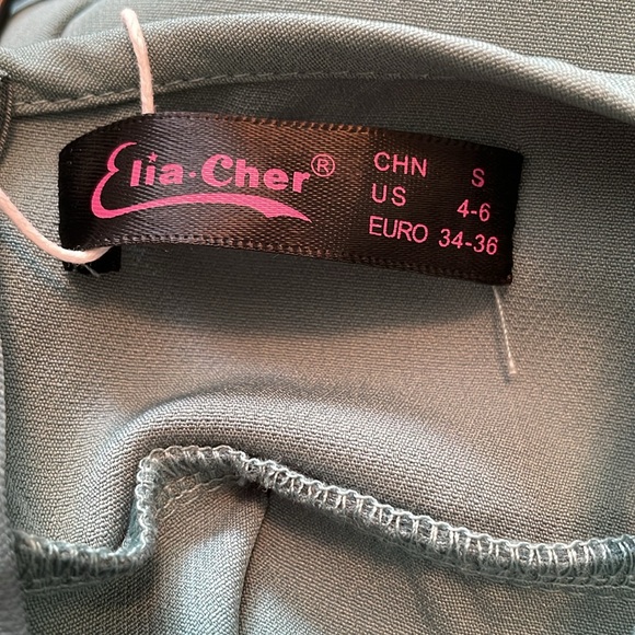 NWT Elia Cher Spaghetti Strap Teal Dress Size 4-6 Summer Sun Dress Pleated - Picture 10 of 13